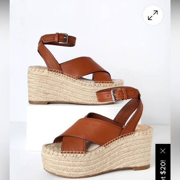 Dolce Vita Carsie Brown Leather Espadrille Wedges size 10 NWT - Picture 3 of 6